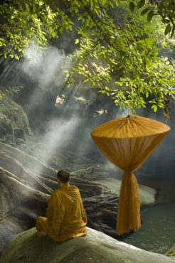 meditating monk